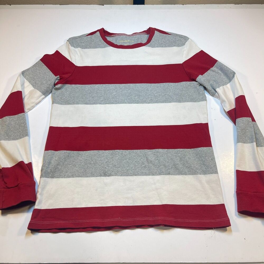 BURT'S BEES BABY Stirped Knit T SHIRT long sleeve Sz Unisex S Wax